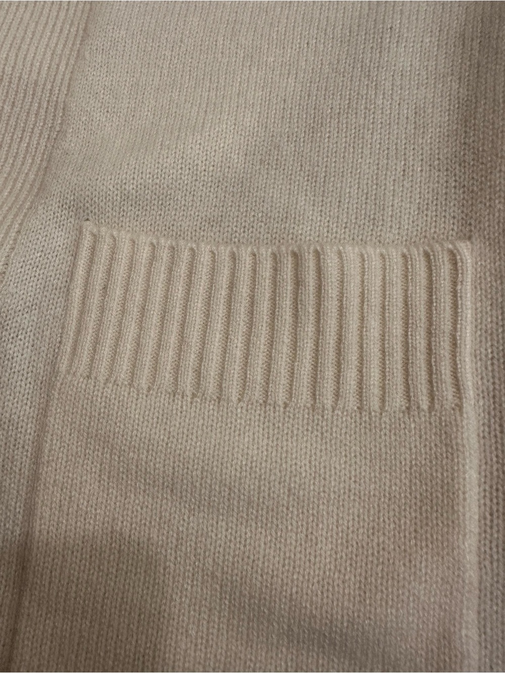 Naked cashmere Cream Open-Front Ribbed Pocket Cardigan - Picture 13 of 14